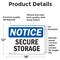 Signmission Secure Storage, 18 in W x Rectangle, Vinyl Decal OS-2PACK-NS-D-1218-L-18267 - alternate 3